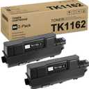 2 Pack TK1162 Black Toner Cartridge: Compatible TK1162K TK-1162 Toner Replacement TK-1162 Toner Cartridge for Kyocera ECOSYS P2040 P2040dw P2040dn Printer, 7,700 Pages Each