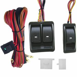 Universal Power Window Switch Kits with Wiring Harness Switch Holder for 2 Doors 12V