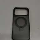 Compatible with iPhone 17 Pro Case with Invisible Magnetic O-Ring Stand Military-Grade Translucent Phone Case for iPhone 17 Pro 6.3" [Compatible with Mag-Safe][Great Grip Feeling], Black