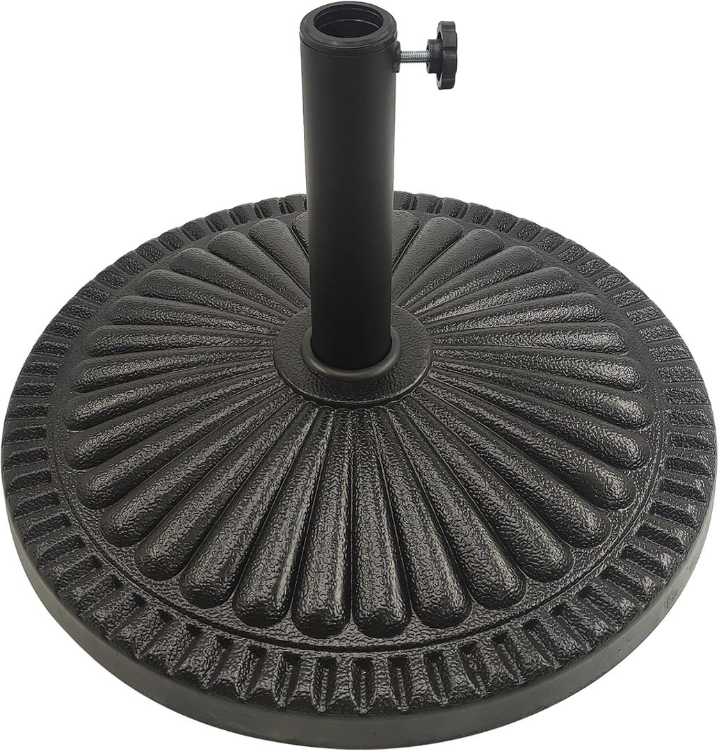 T&Jero 40 lb Round Heavy Duty Patio Market Table Umbrella Base Stand Weight for Outdoor, Black