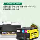 952XL Ink Cartridges Combo Pack (4-Pack, Black/Cyan/Magenta/Yellow) Compatible 952XL Ink Cartridges Replacement for 952XL Ink for OfficeJet Pro 8710 8210 8715 8720 8702 7740 Printer