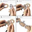 BeneLabel Tree Swing Ropes, Hammock Tree Swings Hanging Straps, Adjustable Extendable, for Outdoor Swings Hammock Playground Set Accessories, 5ft(60"), 2 Pack, Raw White (1.5m)