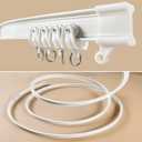 Flexible Ceiling Curtain Track | 16.4 ft (5 m) Curved Curtain Rail with Mute Rollers | Bendable Mount for Shower Bay Window RV Room Divider