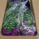 INQCMY Artificial Flowers for Outdoors Spring Summe 14 Bunches UV Resistant Silk Fake Plants Outside Indoor Lavender Ferns for Home Decor Patio Garden Back Yard Front Porch (Double Purple+Lavender)