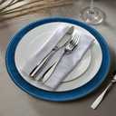 Charge It by Jay Beaded Charger Plate 13 Decorative Melamine Service Plate for Home, Professional Dining, Perfect for Upscale Events, Dinner Parties, Weddings, Banquets, Catering, 1 Piece, Royal Blue