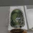 Mid Century Glass Table Lamp,Dimmable Desk Lamp,LED Bulb Included,Timer Build-In,Green Ribbed Glass