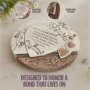 Mom and Dad Memorial Garden Stone, Durable Cement Outdoor Decorative Stones, Sympathy Gifts for Loss of Loved One, Remembrance Gift Memorial Stone Decor for Mom & Dad Grave Decorations for Cemetery