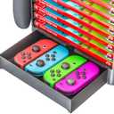 Skywin NS Compatible Nintendo Switch Games Holder, Nintendo Switch Stand, Game Disk Rack, Controller Organizer, Switch Holder Stand for Gamers, Nintendo Switch Accessories (Black)