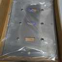 Continental Triple Toggle Cast Metal Wallplate in Satin Nickel