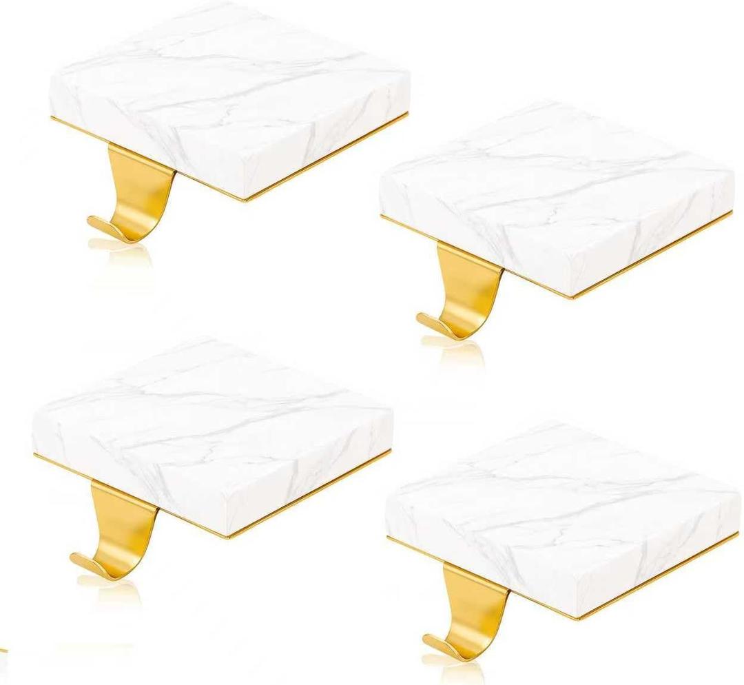 Christmas Stocking Holder Set, Stocking Holders for Mantle, Heavy-Duty Christmas Ornament Hooks for Hanging Stockings, Decorations on The Mantelpiece (2pcs)