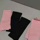 Tarpop 4 Pairs Kids Soccer Leg Sleeves Long Compression Leg Sleeves for Youth Football Protection Calf and Shin Support(Black, Pink)