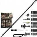 Trekking Pole Tactical Walking Stick, Multifunctional Aluminum Collapsible Survival Hiking Pole with Storage Bag for Women Men Seniors Camping Backpacking