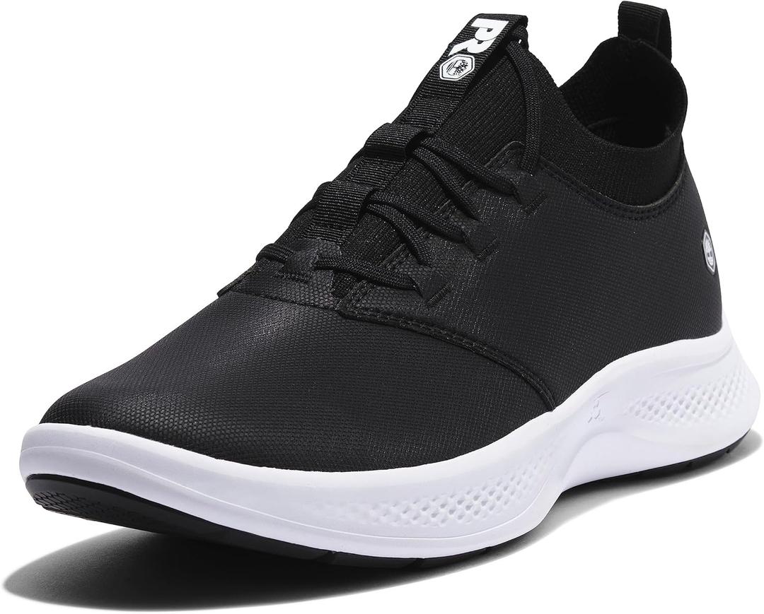 Timberland PRO Women's Solace Max Slip-on Healthcare Athletic Work Shoe (7.5, Black/White-2024 New)