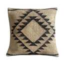 Shivanifashions Kilim Pillow Cover Vintage Square Cushion Handwoven Pillow Case Ethnic Pillow Cover 18 X 18 Indian Jute Decorative Pillow Home Decor Pillows (White & Black)