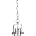 Emliviar 1-Light Large Pendant Light, 14 Inch Industrial Hanging Light, Blue and Brushed Nickel Finish, 4054L SF (Blue)