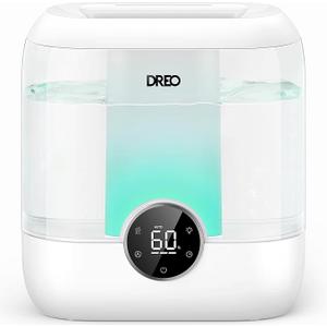 DREO 6L Top Fill Humidifiers for Bedroom, 60H Runtime 28 dB Quiet Supersized Cool Mist Air Humidifiers for Large Room, Baby Nursery, Plant, Indoor, Night Light, Easy to Clean, Precise Humidity Control