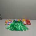 3 Set Grass Skirts for Kids Girls Elastic Hawaiian Hula Dancer Grass Skirt with Flower Leis for Luau Party Costume Set (Multicoloured)