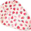 Healifty Hair Towel Wrap Coral Fleece Hair Drying Towels Cute Strawberry Absorbent Bath Hat Girl Shower Hat Quick Dry Cap Hair Wrap for Bathing