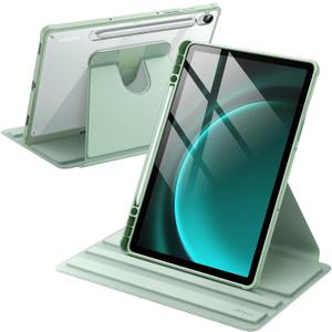 JETech Rotating Case for Samsung Galaxy Tab S10 Lite / S10 FE / S9 FE 10.9-Inch / S9 11-Inch with S Pen Holder, 360 Degree Rotation Protective Stand Cover Clear Back, Auto Wake/Sleep (Mint)