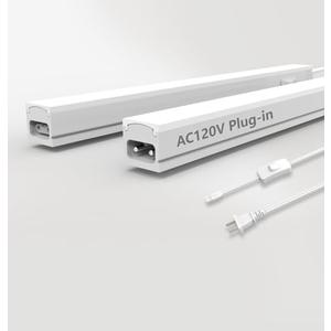 Leetdud Under Cabinet Lighting Plug in, 24 Inch, Linkable AC120V 3CCT 3000K/4000K/5000K Ultra Slim, LED Under Cabinet Lights for Counter Light, Kitchen, Shelf, Sink, Workshop, Desk, White