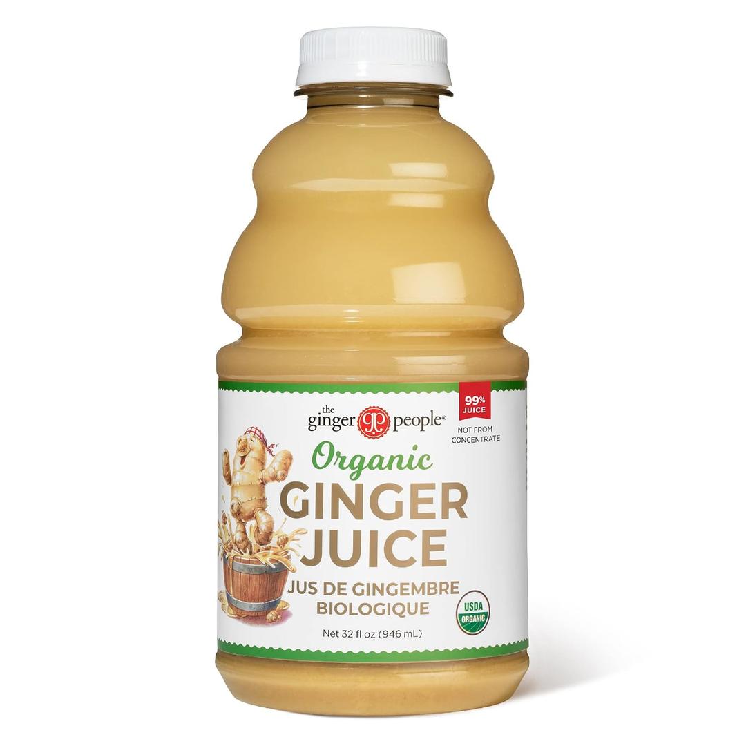 99% Pure Organic Ginger Juice by The Ginger People Digestive Health, Premium Quality, 32 Fl Oz Bottle (Pack of 1) (EXP 08/31/26)