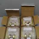 goldenwarm Gold Privacy Door Handle, Heavy Duty Zinc Alloy Interior Door Handles, Interior Brushed Gold Door Lever for Bedroom, Bathroom, 4 Pack