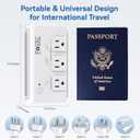 220V to 110V Travel Voltage Converter, FOVAL 2000W Power Converter for Hair Dryer, Straightener/Curling Iron with 4-Port USB (1 USB C), Step Down Transformer for US/EU/UK/AU/SA/Italy/India