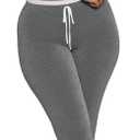 PINSV Women's 2 Piece Outfits Short Sleeve Tops and Long Pants Tracksuit Lounge Sets (Gray, XL)