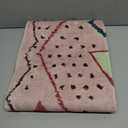 jinchan 2x6 Runner Rug Pink Washable Modern Boho Rug Geometric Hot Nerd Floor Cover Soft Low Pile Non Slip Accent Mat Lightweight Cozy Throw Carpet for Kitchen Bathroom Laundry Room Study Dorm