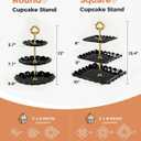 Kootek Dessert Cupcake Stand, 10pcs Dessert Table Display Set, 3 Tiered Cup Cake Holder Tower Stand Riser& Cookie Serving Trays for Wedding, Tea Party, Birthday, Baby Shower