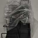 HOMEBROS Magnetic Cup Holder, 2 Styles Metal Magnet Fridge Water Bottle Organizer for 30 and 40 OZ Tumbler Storage and Display, Black, 2 Pcs