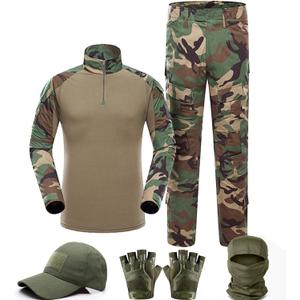 VPZenar Tactical Uniform,Combat Pants and Shirt,Cap Balaclava Gloves Set,Camo Camouflage Suits, Men's Military Airsoft Gear XL