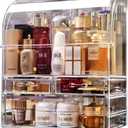 MOOCHI Clear Professional Large Cosmetic Makeup Organizer Bathroom Storage Display Case with Drawers
