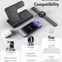 Wireless Charger iPhone Charging Station: 3 in 1 Charger Stand Multiple Devices for Apple - iPhone 17 16e 16 15 14 Pro Max 13 12 11 - Watch 11 10 9 8 7 6 5 4 3 2 SE and Ultra Series - Airpods 4 3 Pro