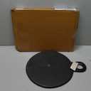 Bloomingville Round Acacia Wood Cheese and Cutting Board with Circle Handle, Black (18.8"L x 14.3"W)