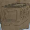 Medario Cat Litter Box with Litter Mat and Scoop, Large Covered Litter Box with Lid, Enclosed Kitty Box, Front Entry Top Exit, Odor Control, Easy to Clean (Blue)