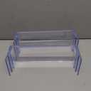 ANDGOO Large Acrylic Display Risers, 2 Sets(11.2L~11.6L~12L) Clear Rectangular Showcase Collectibles Display Shelf, Retail Desktop Risers Display Stand for Organize and Decoration