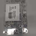 2 x 201pcs Locknuts Assortment Kit,M3 M4 M5 M6 M8 M10 M12 Metric Nylon Insert Lock Nuts Set,304 Stainless Steel Lock Nuts