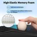 YIWEI Ergonomic Mouse Pad with Wrist Support - Gel Memory Foam Mouse Mat for Computer Keyboard & Laptop - Non-Slip Base, Pain Relief for Home Office & Gaming - Black