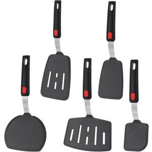 5-Piece Silicone Spatula Turner Set, Non Stick Spatula, Silicone Pancake Turner for Nonstick Cookware, 600°F Heat Resistant Kitchen Utensils Dishwasher Safe