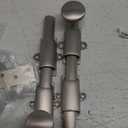 khtumeware 6 inches 2-Pack, Brushed Satin Nickel Solid Brass Dutch Door Surface Slide Latches & Slide Surface Bolts, Decorative Surface Slide Bolts for Windows and Doors