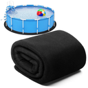 18 ft Round Pool Liner Pad for Above Ground Swimming Pools Durable Puncture Resistant Floor Mat Extend Liner Life Polyester Geotextile Material(Black)