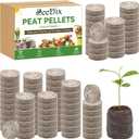 ZeeDix 100 Pcs (36mm) Peat Pellets for Seedlings, Compressed Seed Starting Plugs Pallet Potting Soil Block, Seed Starter Pellets Soil Pods for Planting Flowers, Herbs and Vegetables