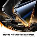 2 x 9H+ Glass for iPhone 15 Pro Max Privacy Screen Protector [Reliable 25 Privacy Protection][Mil-Grade Shatterproof Tempered Glass] Full Coverage Screen Protector for 15 Pro Max, 2 Packs