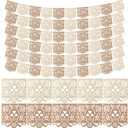 10 Pcs Mexican Party Banner, 40 Feet Fiesta Papel Picado Banner, Cinco De Mayo Dia De Los Muertos Decor, Day of the Dead Felt Hanging Garlands Mexican Birthday Party Decoration (Classic)