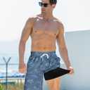 Goodstoworld Mens Swim Trunks with Compression Liner 9'' Inseam Quick Dry Swimsuit Shorts M-3XL (XXXL)