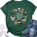 It's The Most Wonderful Time Christmas Shirts Women Santa Snowman Reindeer T-Shirts Xmas Graphic Tee Holiday Tops XL
