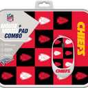 SOAR NFL Wireless Mouse and Mouse Pad- Checkered (Kansas City Chiefs)