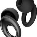 Ear Plugs for Sleeping Noise Cancelling, Concert Ear Plugs with 30dB Noise Reduction, Reusable Silicone Earplugs for Sleep, Travel, Work, Study, Comfortable Fit with 4 Sizes and Carrying Case (Black)
