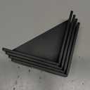 4 Pcs 90 Degree Gusseted Fittings,4 Hole Right Angle Connector Brackets, Heavy Duty Truss Angle Brackets, with 1-5/8 Channel for Industrial BuildingMounting Trailer Columns and Shelving